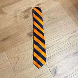 Striped Orange and Black Men's Tie